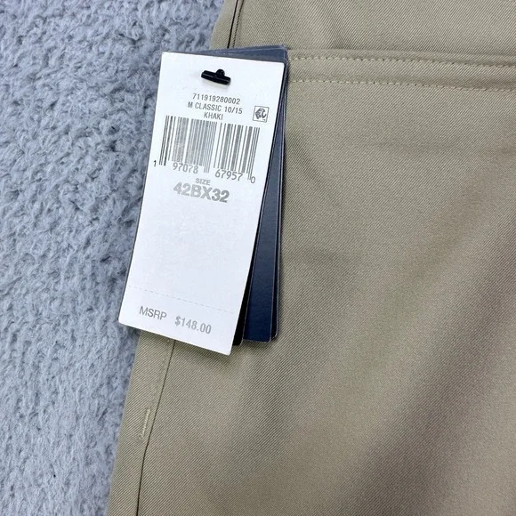 Polo Ralph Lauren Mens Chino‎ Golf Pants 42BX32 Tan Performance Flat front NEW